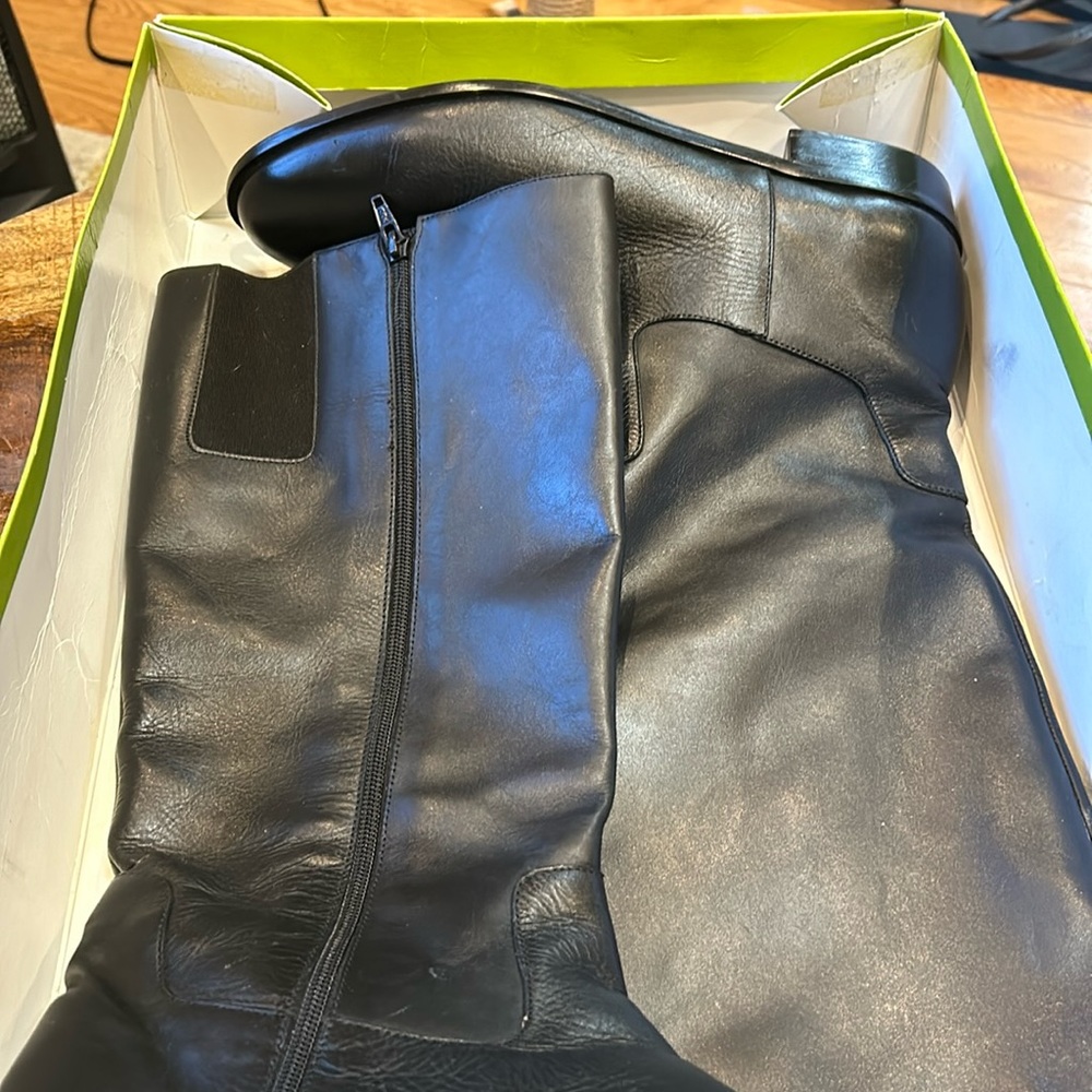Walking Cradles Women's Black Leather Knee-High Boots